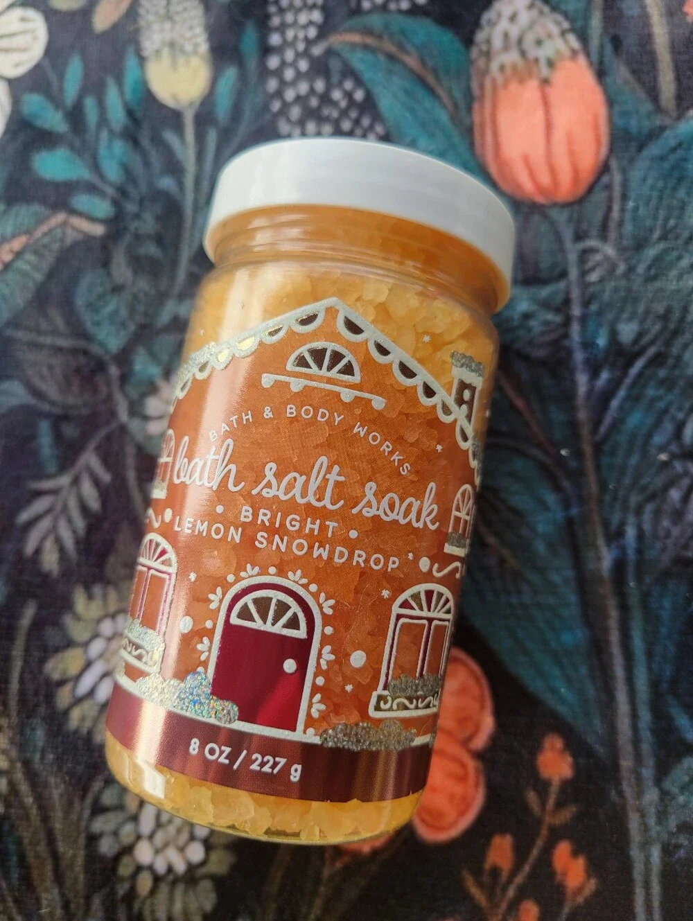 Bath & Body Works Bath Salt Soak With Argan Oil 8 oz Bright Lemon Snowdrop